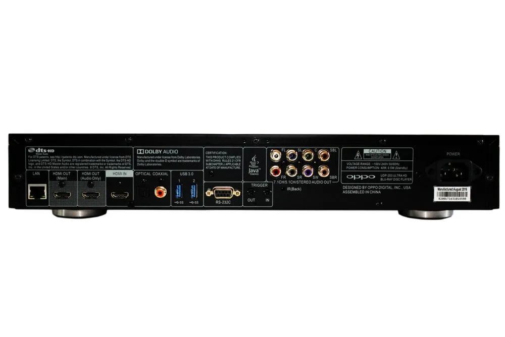 Oppo UDP-203 Universal Quad Core Videophile 4K Ultra HD B