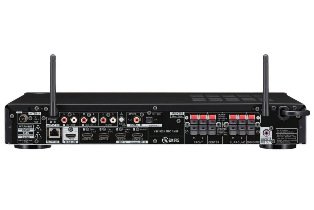 Pioneer VSX-S520 Slim 5.1 Channel AV Receiver | Digital Cinema