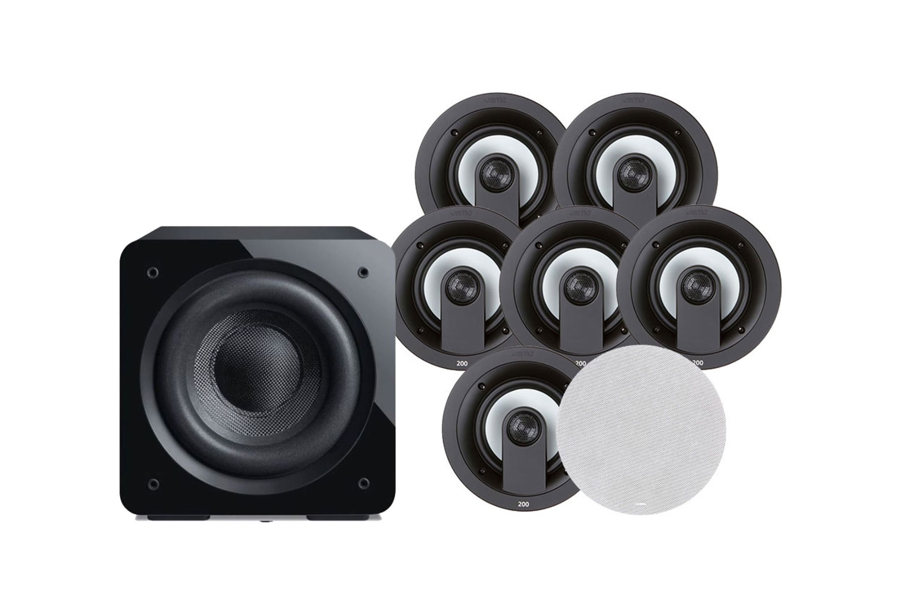 Jamo IC 206 FG Speakers Speakercraft HRSi12 12-Inch Powered Sub